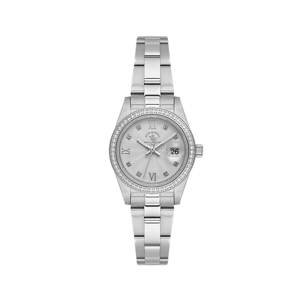 Santa Barbara Polo & Racquet Club Unique Silver Stainless Steel Watch for Women SB.4.10035-1 - Daniel Klein Saudi Arabia