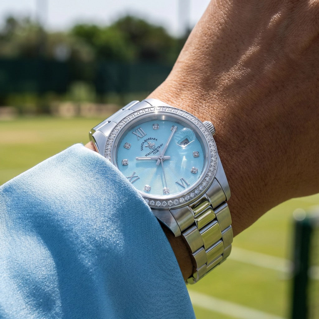 Santa Barbara Polo & Racquet Club Unique Silver Stainless Steel Watch for Women SB.4.10035-2
