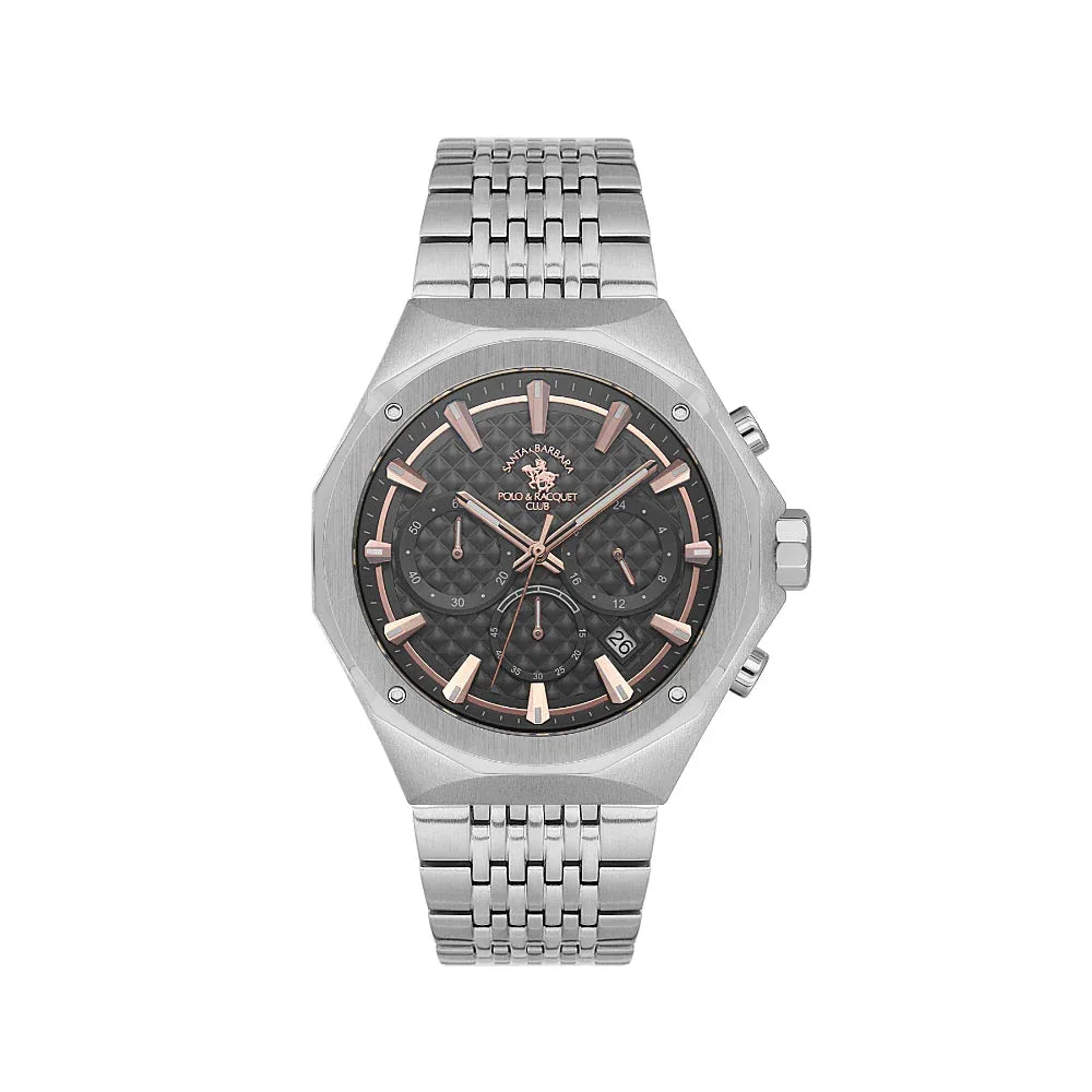 Santa Barbara Polo & Racquet Club Legend Silver Stainless Steel Watch for Men SB.5.10005-3 - Daniel Klein Saudi Arabia