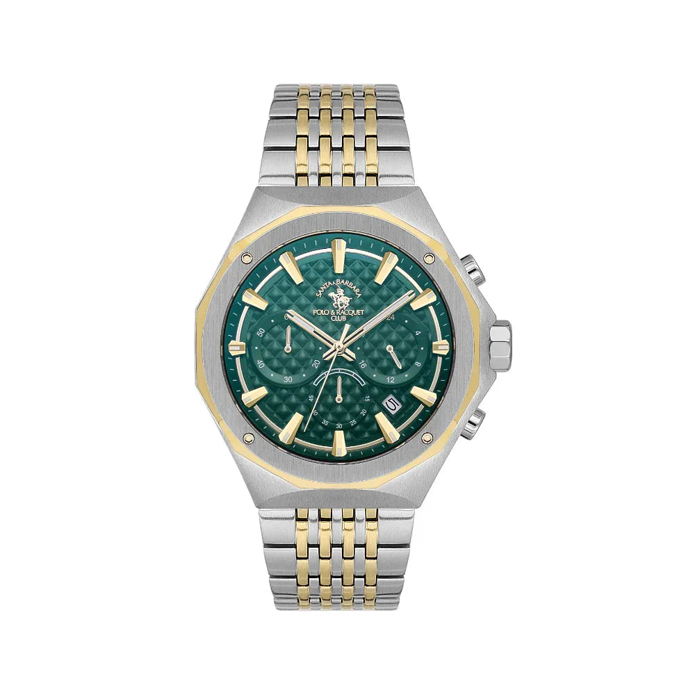 Santa Barbara Polo & Racquet Club Legend Silver and Gold Stainless Steel Watch for Men SB.5.10005-4 - Daniel Klein Saudi Arabia