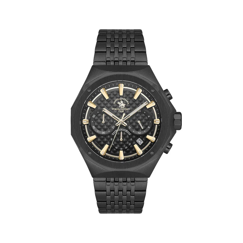 Santa Barbara Polo & Racquet Club Legend Black Stainless Steel Watch for Men SB.5.10005-5 - Daniel Klein Saudi Arabia