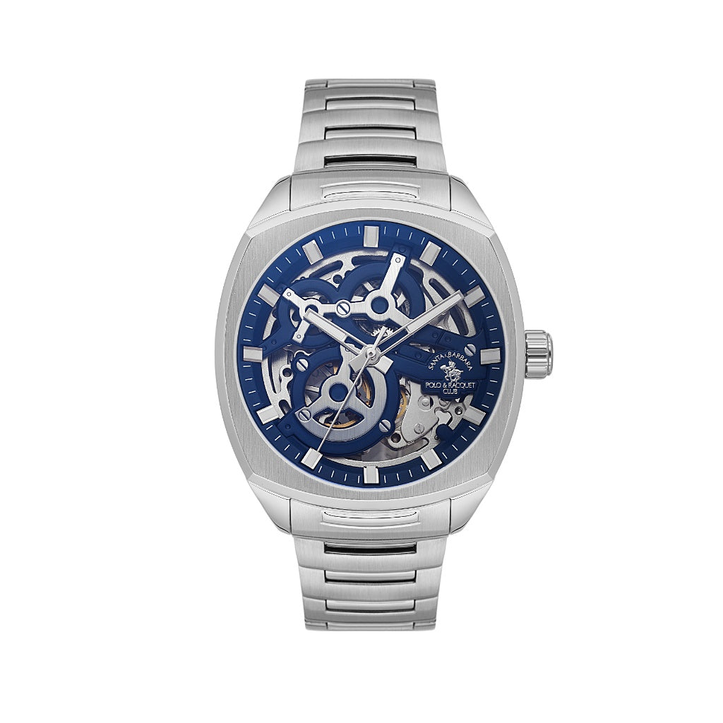 Santa Barbara Polo & Racquet Club Silver Stainless Steel Watch for Men SB.5.10006-3