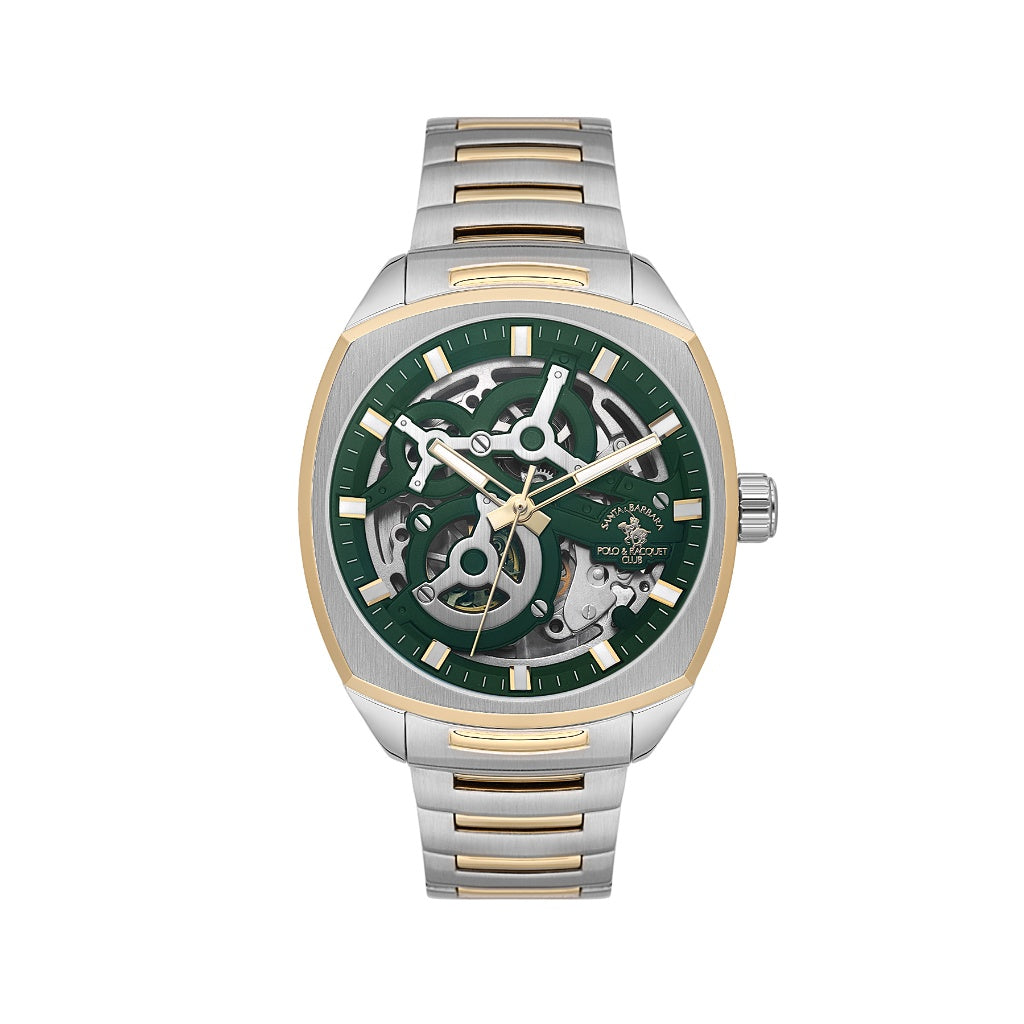 Santa Barbara Polo & Racquet Club Silver and Gold Stainless Steel Watch for Men SB.5.10006-5