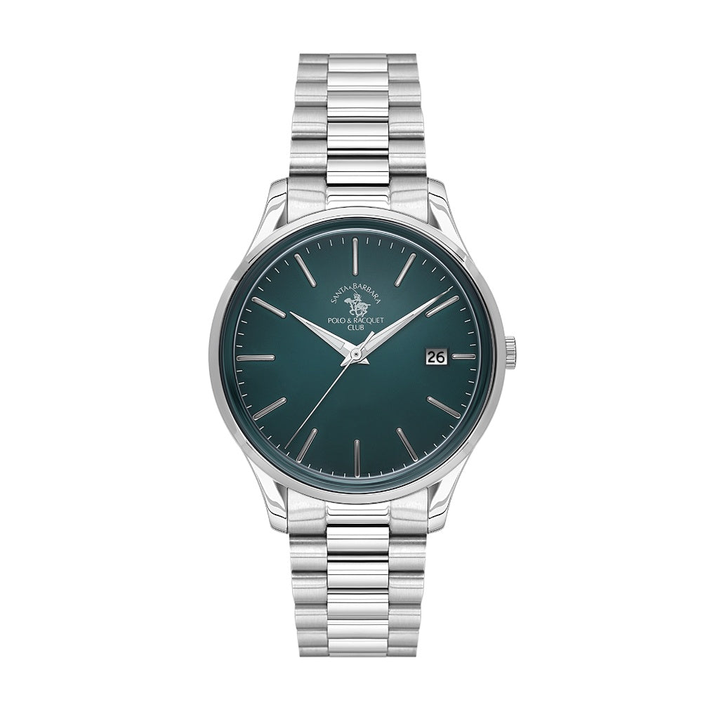 Santa Barbara Polo & Racquet Club Silver Stainless Steel Watch for Men SB.8.10010-5