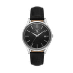 Santa Barbara Polo & Racquet Club Black Croco Leather Watch for Men SB.8.10011-2