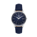 Santa Barbara Polo & Racquet Club Dark Blue Croco Leather Watch for Men SB.8.10011-3