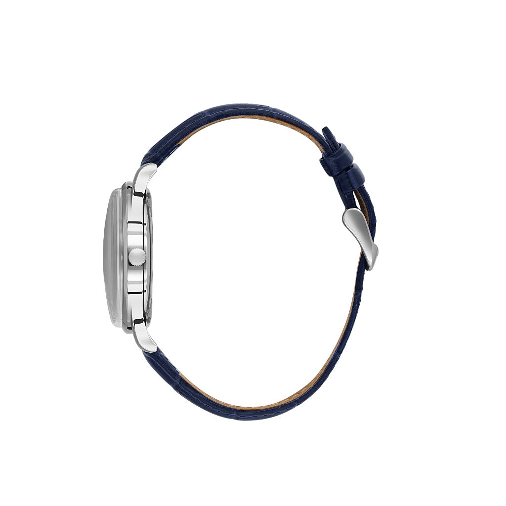 Santa Barbara Polo & Racquet Club Dark Blue Croco Leather Watch for Men SB.8.10011-3