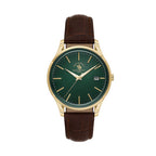 Santa Barbara Polo & Racquet Club Dark Brown Croco Leather Watch for Men SB.8.10011-5