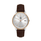 Santa Barbara Polo & Racquet Club Dark Brown Croco Leather Watch for Men SB.8.10011-6