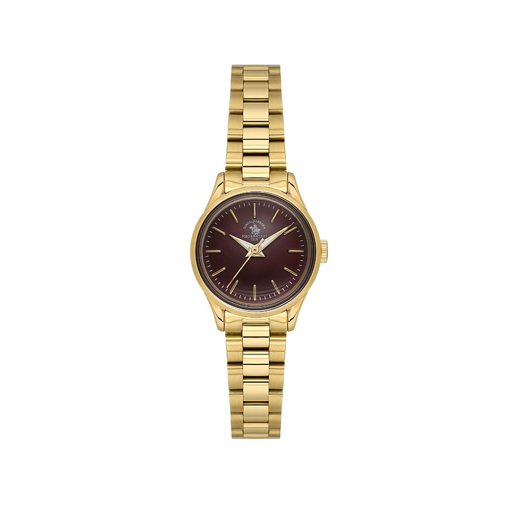 Santa Barbara Polo & Racquet Club Gold Stainless Steel Watch for Women SB.8.10012-4