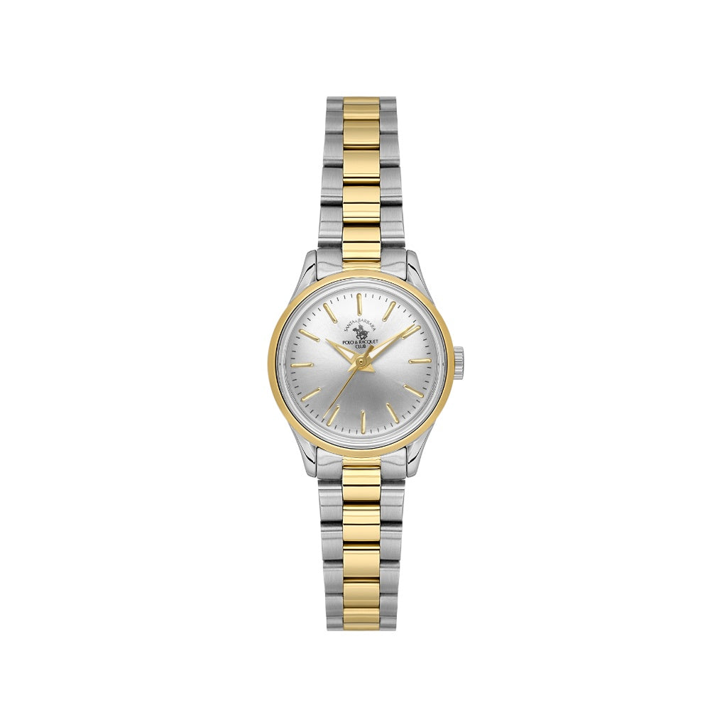Santa Barbara Polo & Racquet Club Silver and Gold Stainless Steel Watch for Women SB.8.10012-6