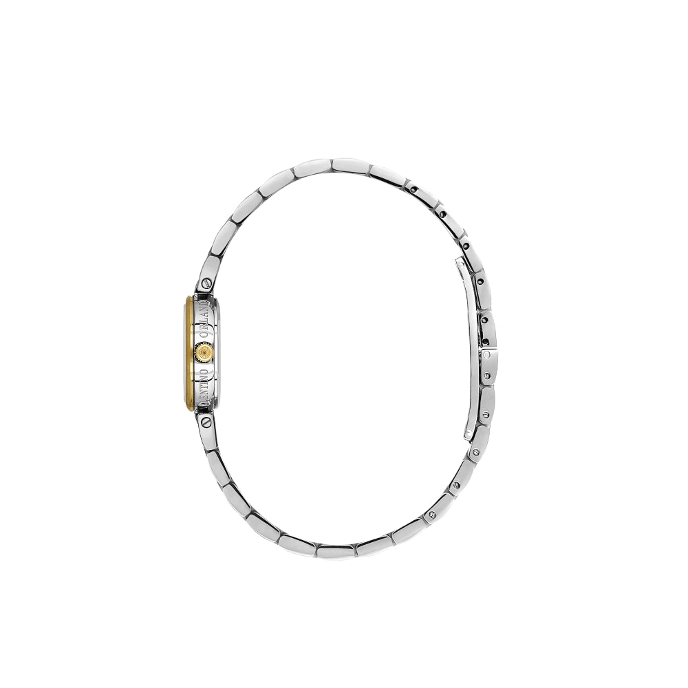 Valentino Orlandi Silver and Gold Stainless Steel Watch for Women VO.1.10022-4