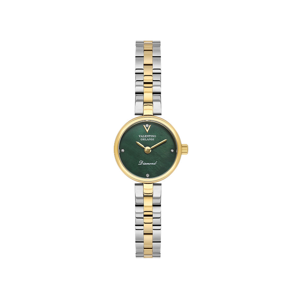 Valentino Orlandi Silver and Gold Stainless Steel Watch for Women VO.1.10022-4