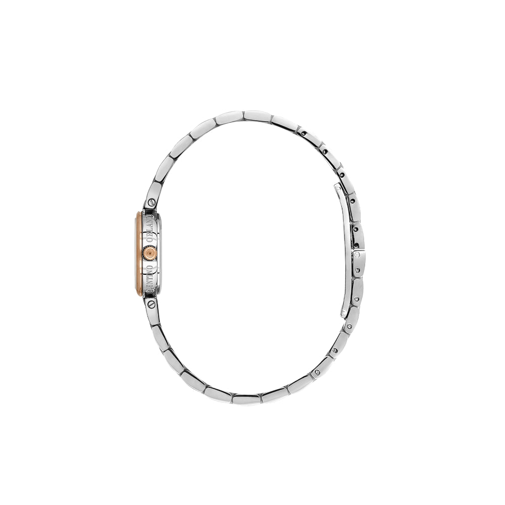 Valentino Orlandi Silver and Rose Gold Stainless Steel Watch for Women VO.1.10022-5