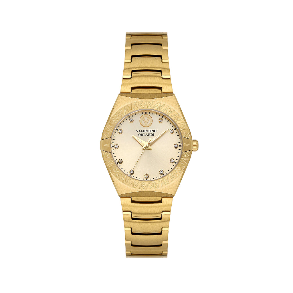 Valentino Orlandi Gold Stainless Steel Watch for Women VO.1.10023-2