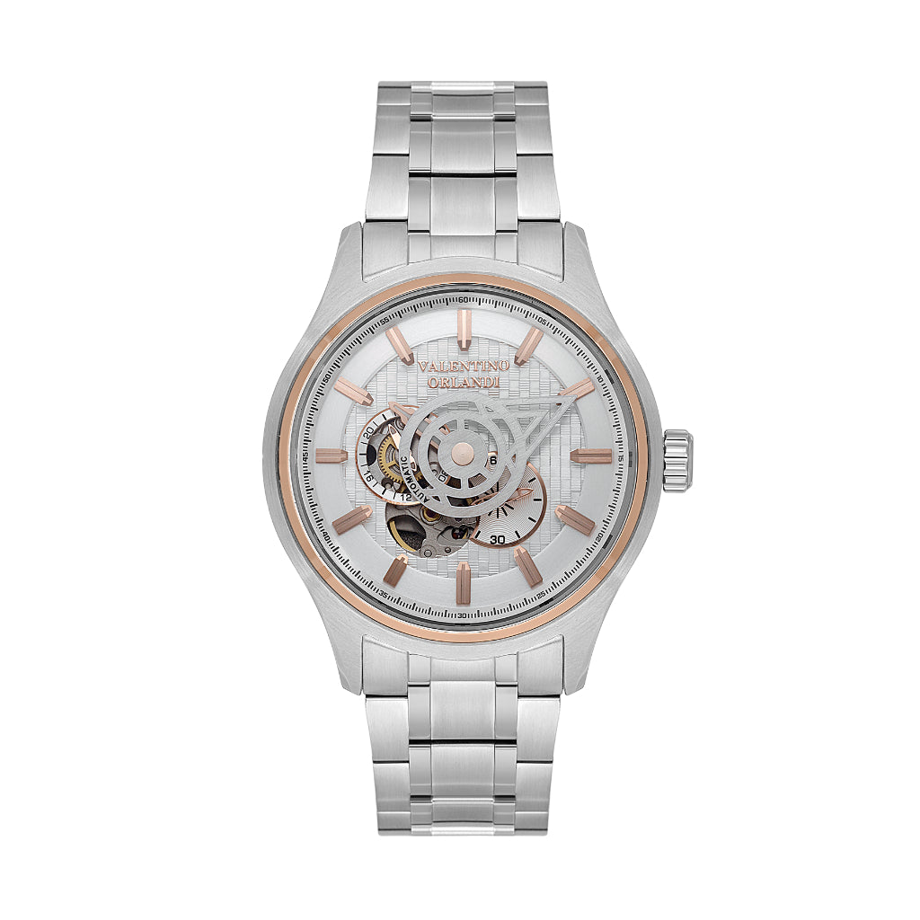 Valentino Orlandi Silver Stainless Steel Watch for Men VO.1.10025-1