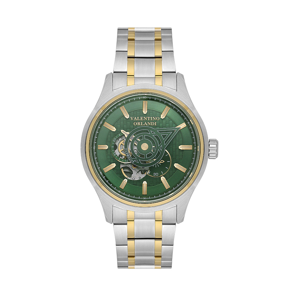 Valentino Orlandi Silver and Gold Stainless Steel Watch for Men VO.1.10025-4