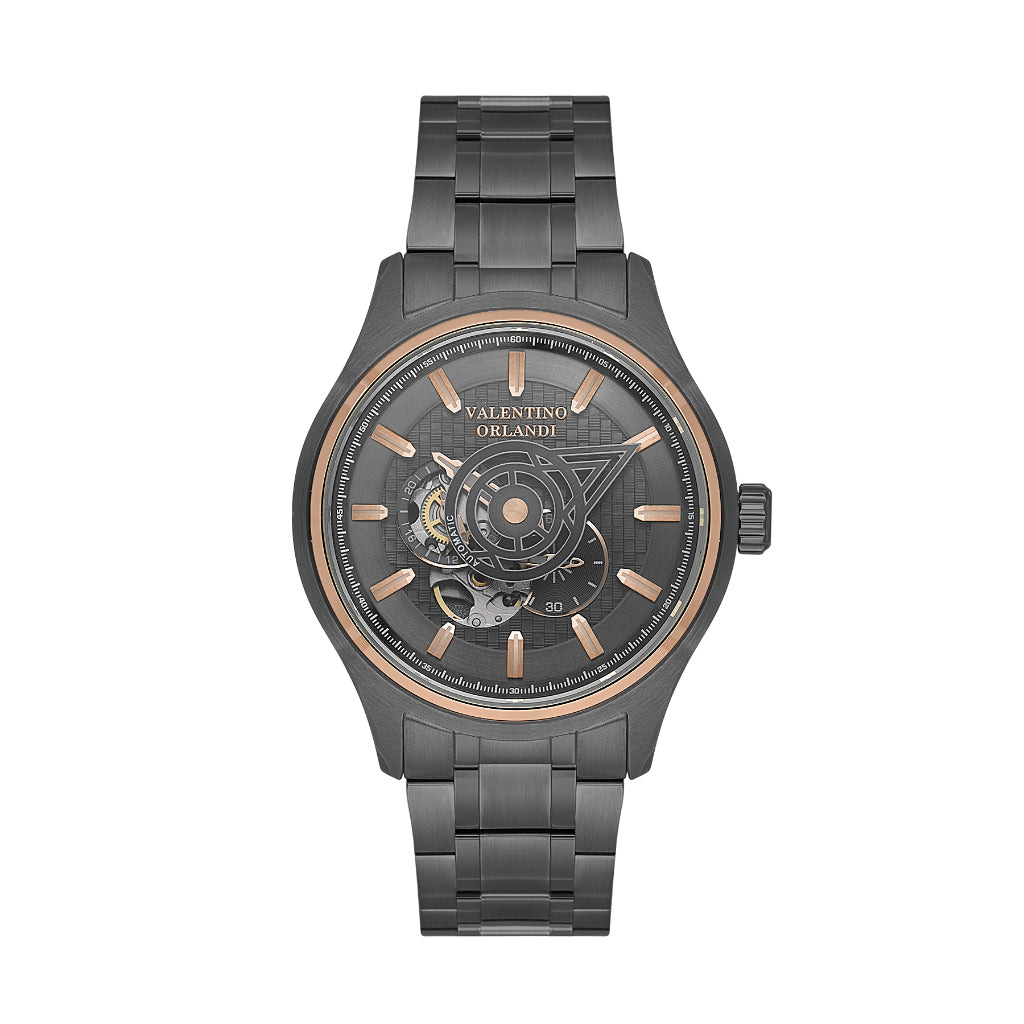 Valentino Orlandi Black Stainless Steel Watch for Men VO.1.10025-5