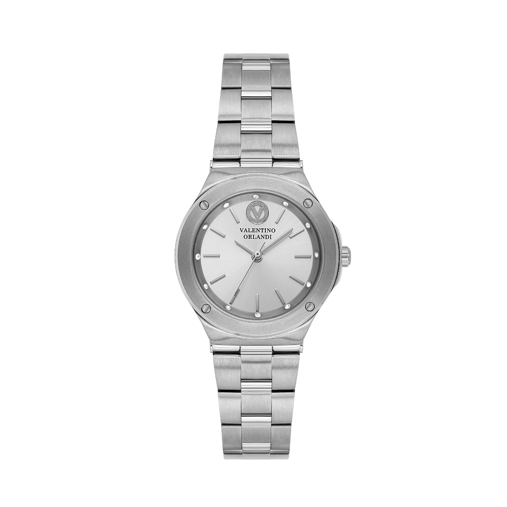 Valentino Orlandi Silver Stainless Steel Watch for Women VO.1.10026-1