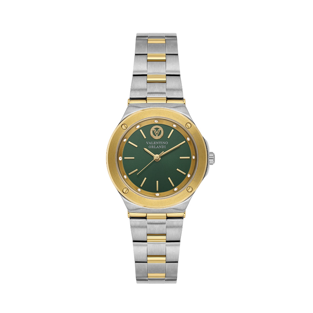 Valentino Orlandi Silver and Gold Stainless Steel Watch for Women VO.1.10026-4