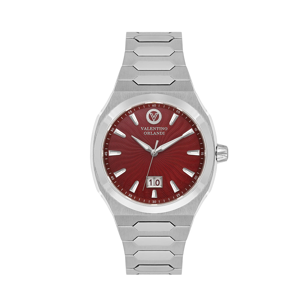 Valentino Orlandi Silver Stainless Steel Watch for Men VO.1.10027-5