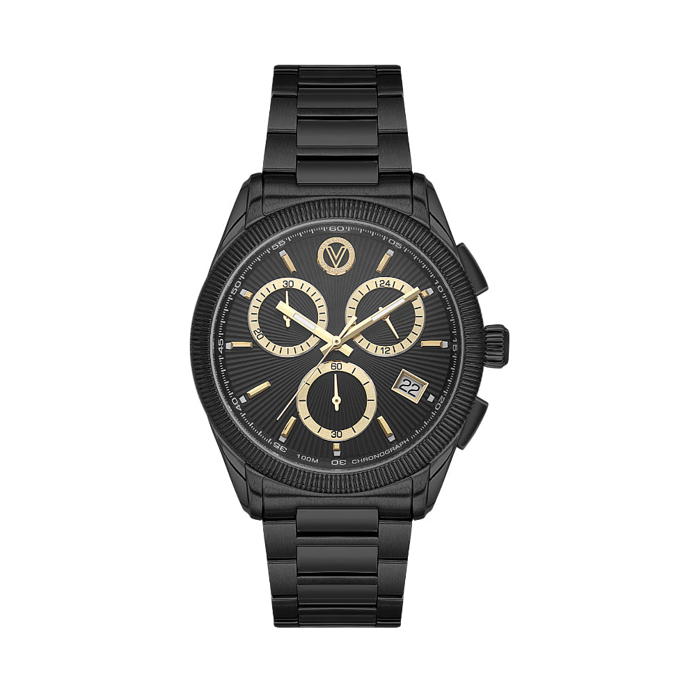 Valentino Orlandi Black Stainless Steel Watch for Men VO.1.10028-5