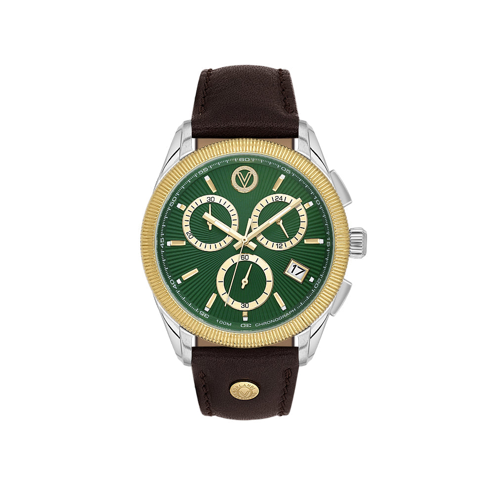 Valentino Orlandi Dark Brown Leather Watch for Men VO.1.10029-4