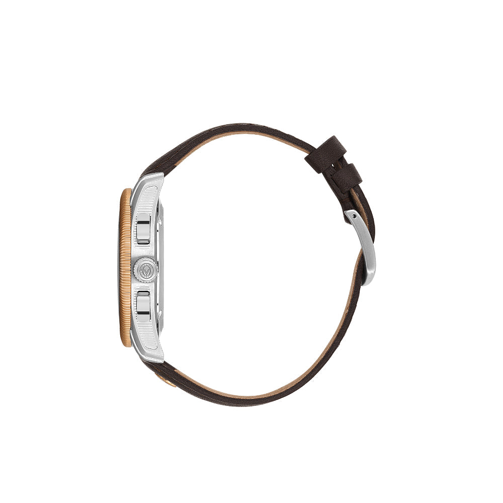 Valentino Orlandi Dark Brown Leather Watch for Men VO.1.10029-5
