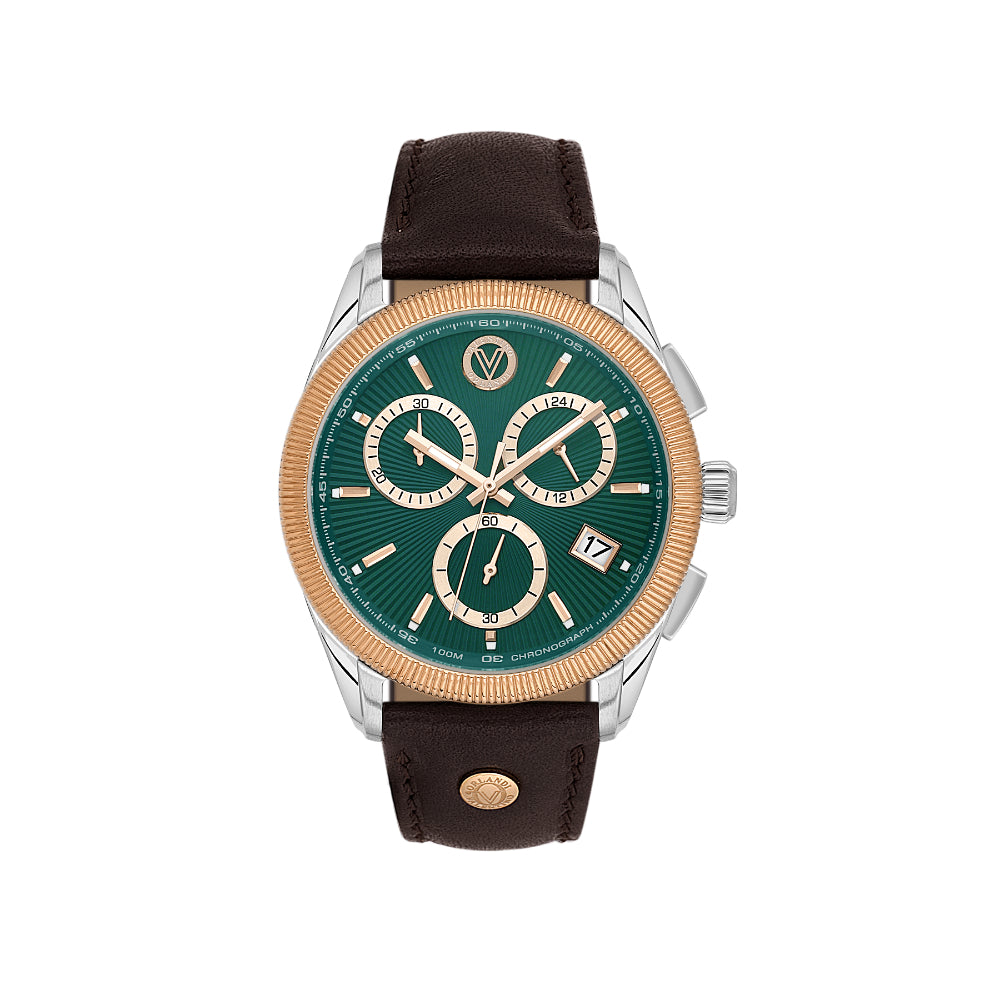 Valentino Orlandi Dark Brown Leather Watch for Men VO.1.10029-5