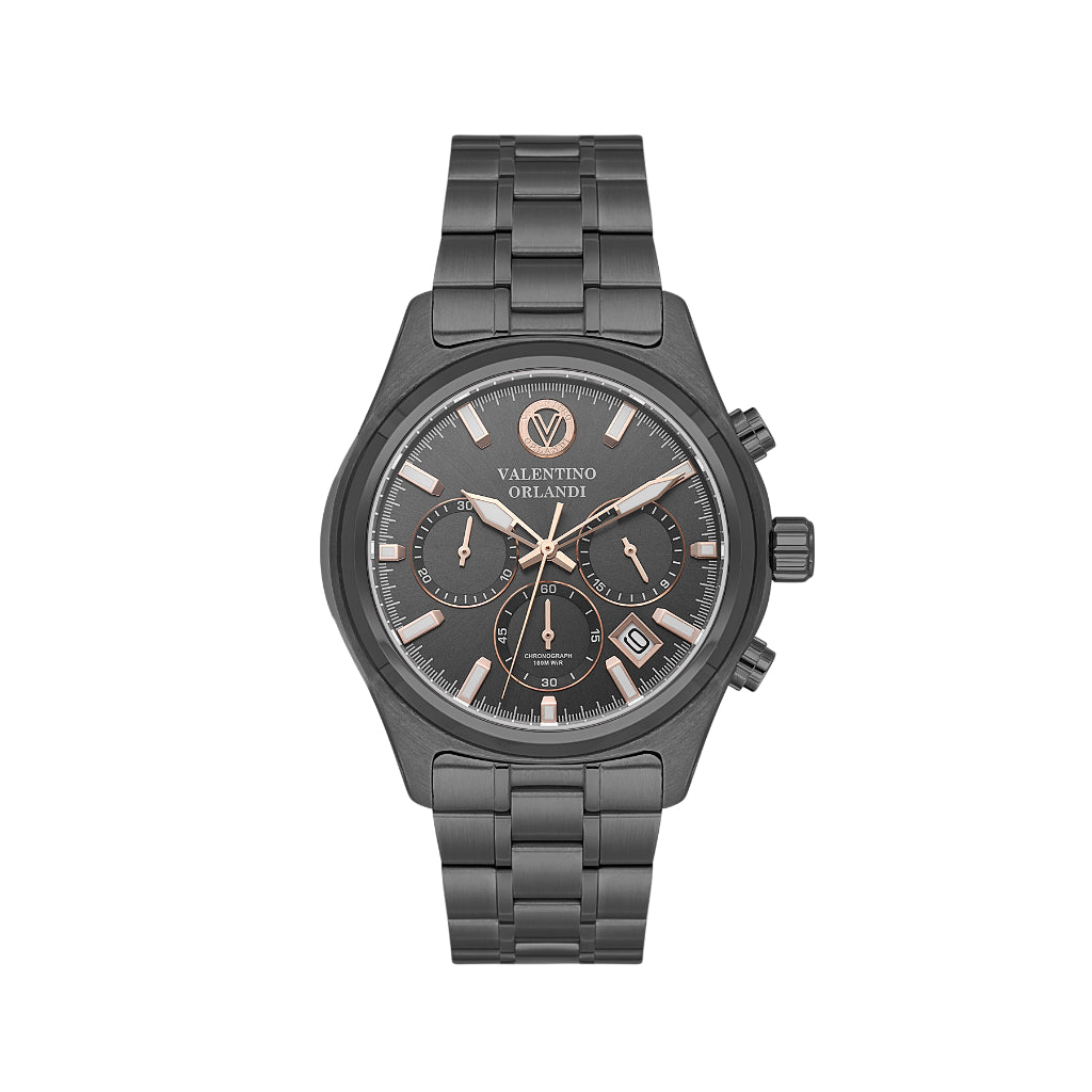 Valentino Orlandi Black Stainless Steel Watch for Men VO.1.10030-5