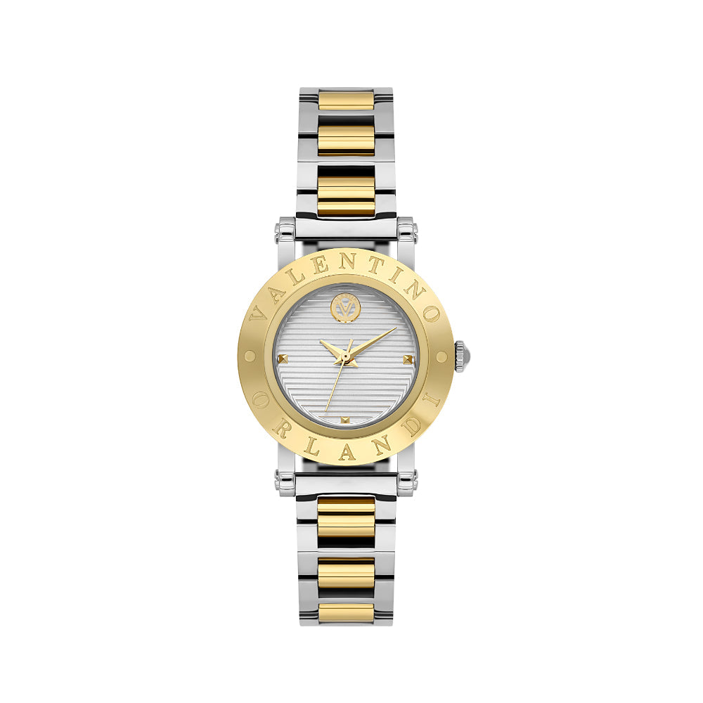 Valentino Orlandi Silver and Gold Stainless Steel Watch for Women VO.1.10031-4