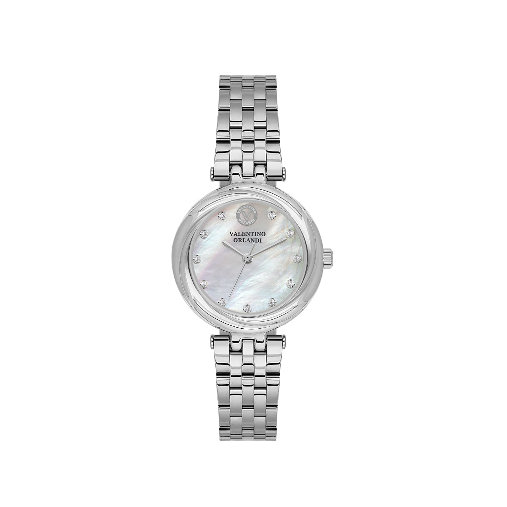 Valentino Orlandi Silver Stainless Steel Watch for Women VO.1.10032-1