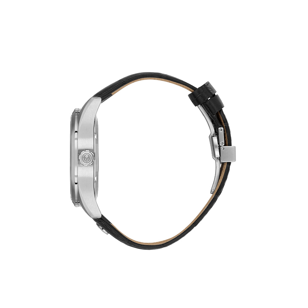 Valentino Orlandi Black Leather Watch for Men VO.1.10033-1