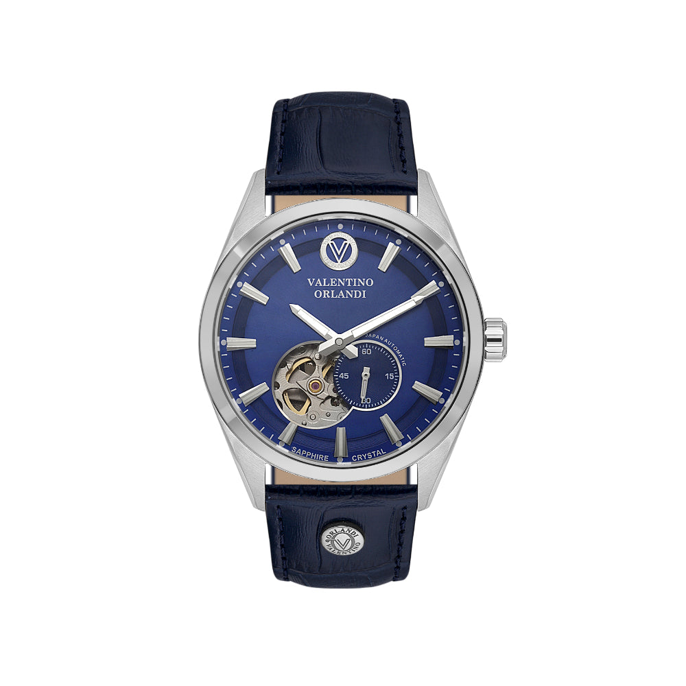 Valentino Orlandi Dark Blue Leather Watch for Men VO.1.10033-2