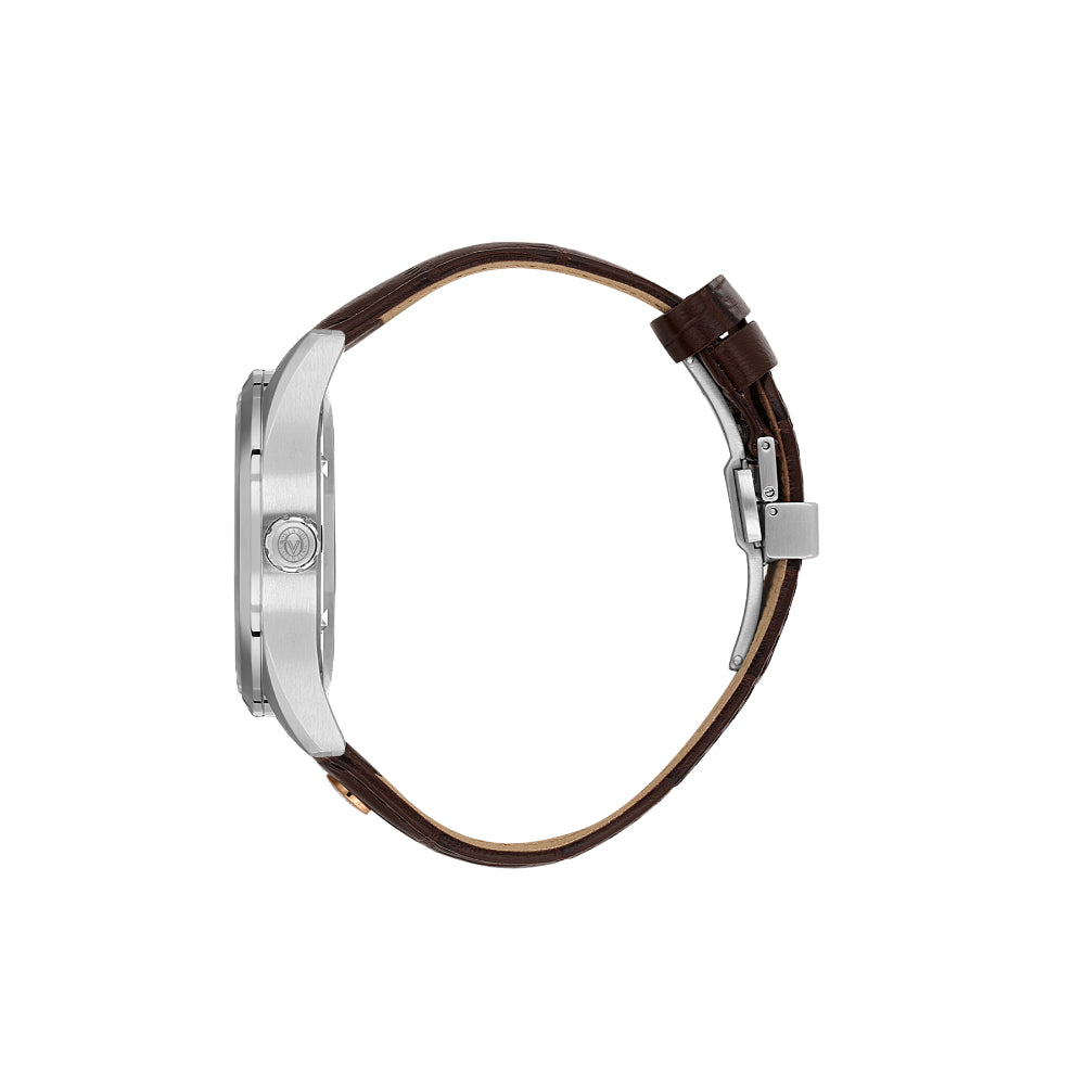 Valentino Orlandi Dark Brown Leather Watch for Men VO.1.10033-3
