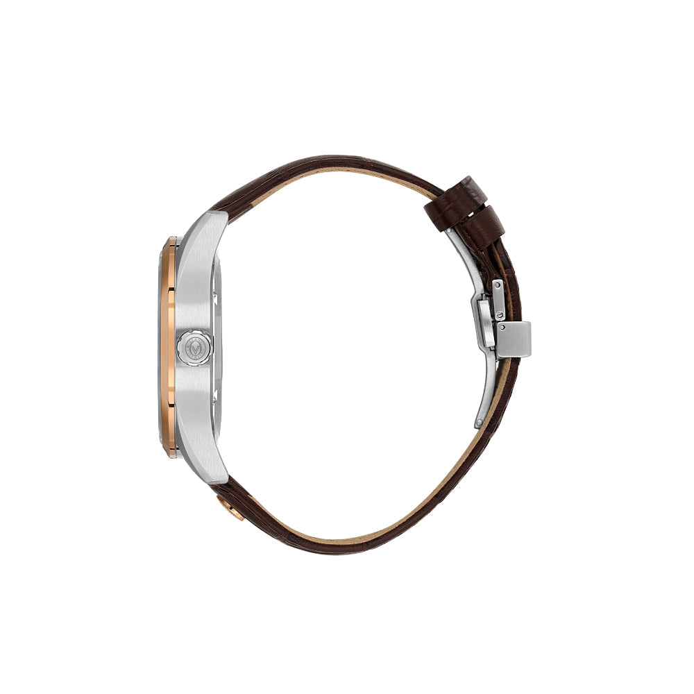 Valentino Orlandi Dark Brown Leather Watch for Men VO.1.10033-4