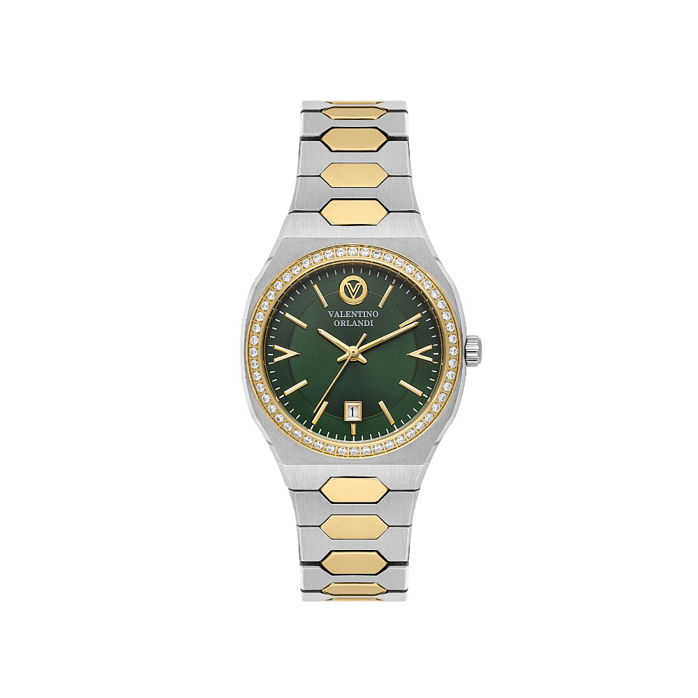 Valentino Orlandi Silver and Gold Stainless Steel Watch for Women VO.1.10035-5