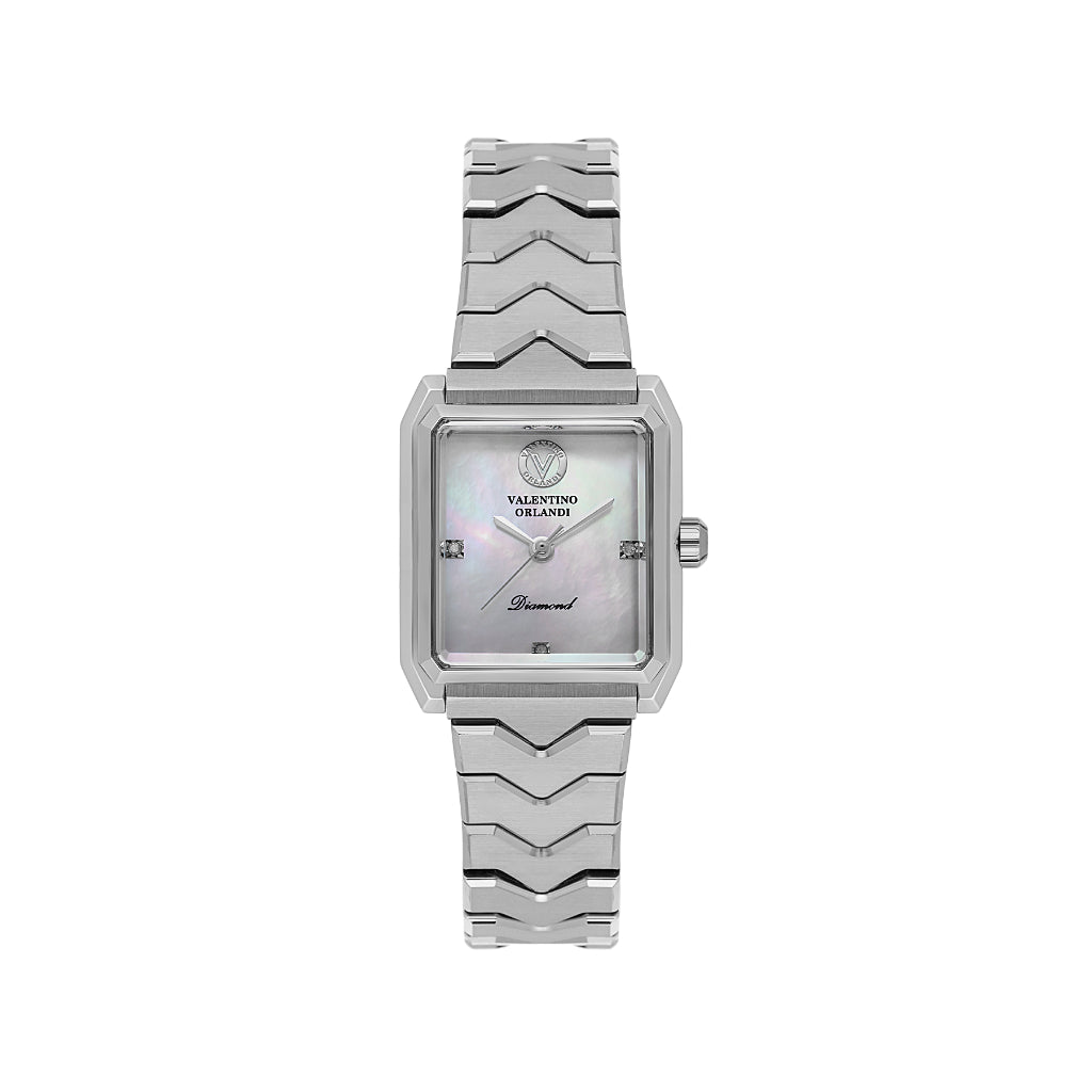 Valentino Orlandi Silver Stainless Steel Watch for Women VO.1.10036-1