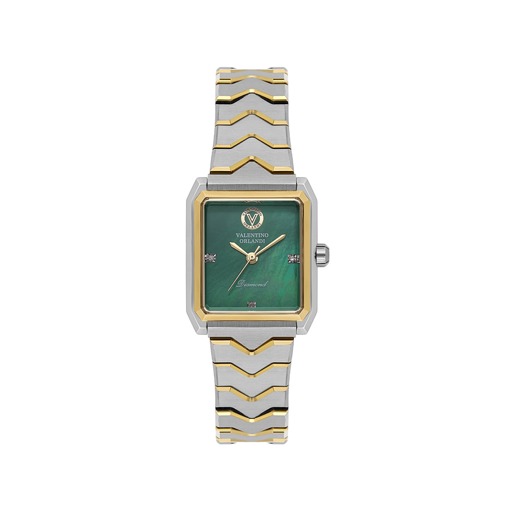 Valentino Orlandi Silver and Gold Stainless Steel Watch for Women VO.1.10036-4