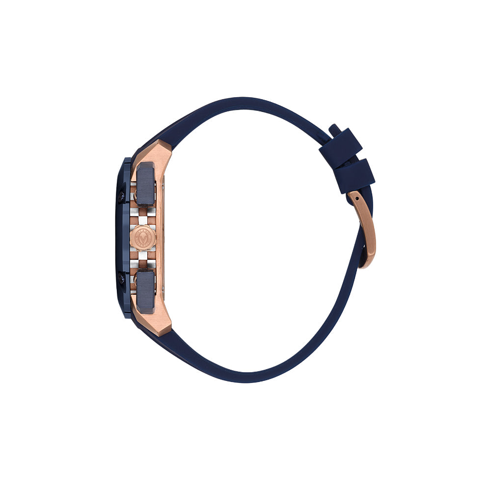 Valentino Orlandi Dark Blue Silicone Band Watch for Men VO.1.10037-4