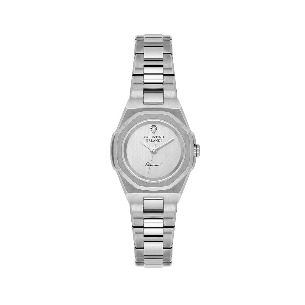 Valentino Orlandi Silver Stainless Steel Watch for Women VO.1.10038-1