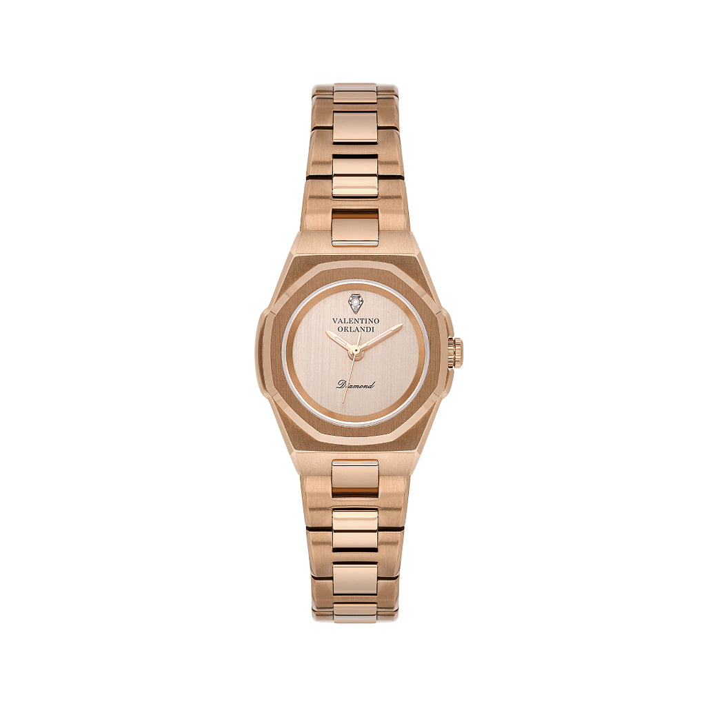 Valentino Orlandi Rose Gold Stainless Steel Watch for Women VO.1.10038-5