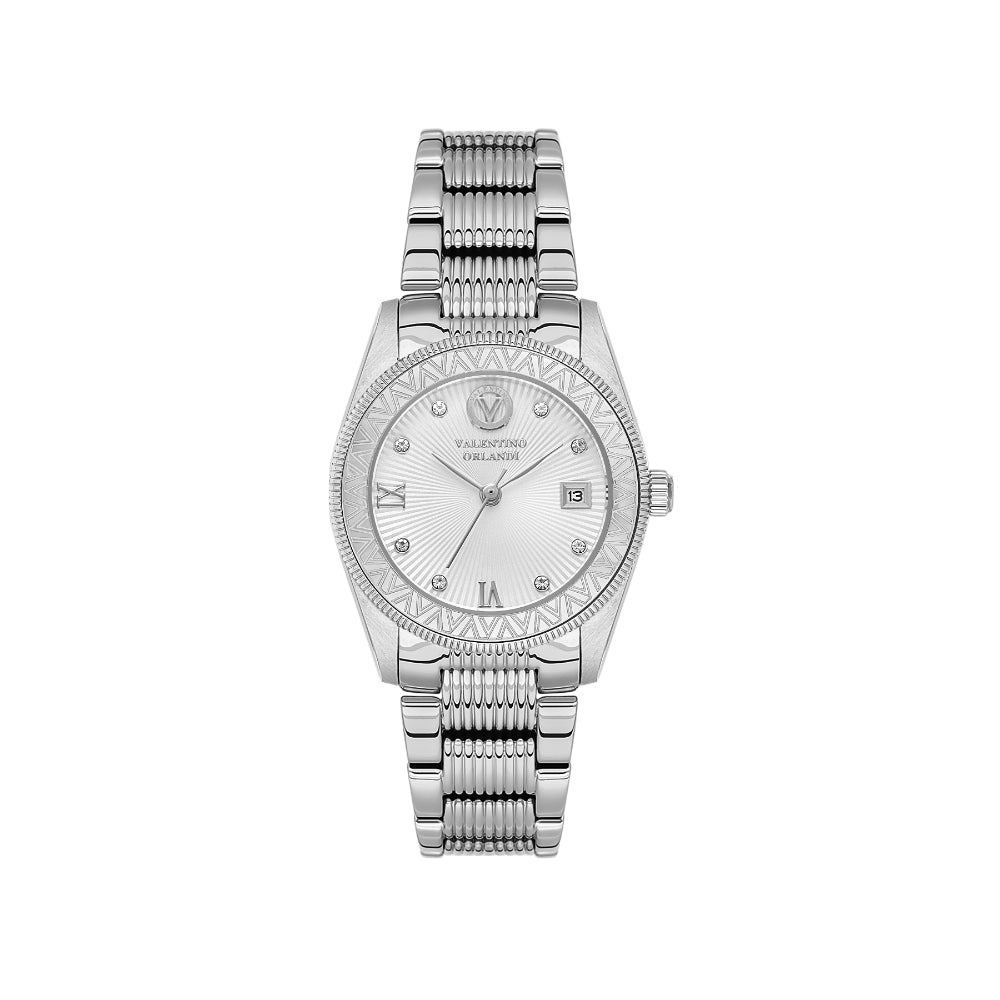 Valentino Orlandi Silver Stainless Steel Watch for Women VO.4.10008-1