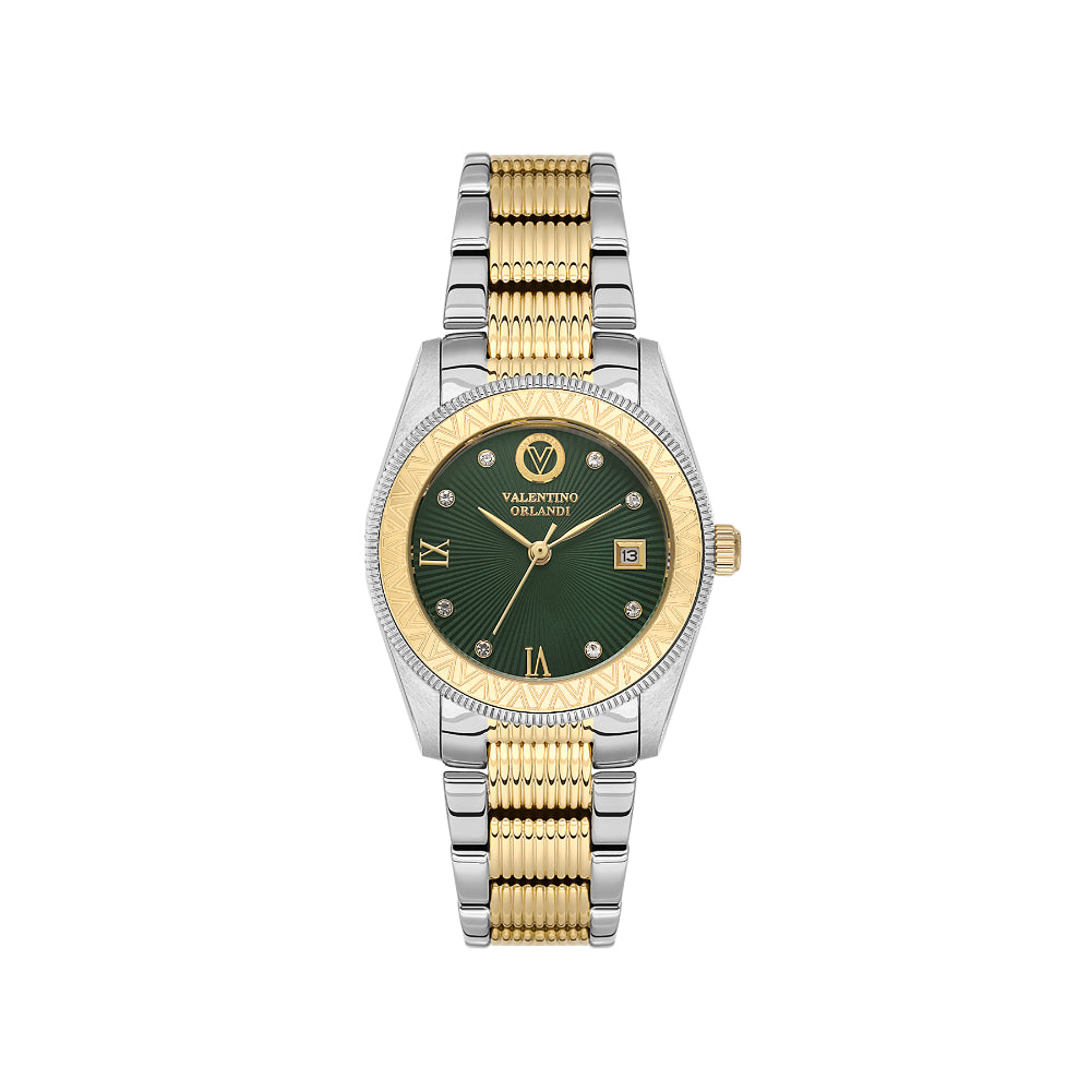Valentino Orlandi Silver and Gold Stainless Steel Watch for Women VO.4.10008-5