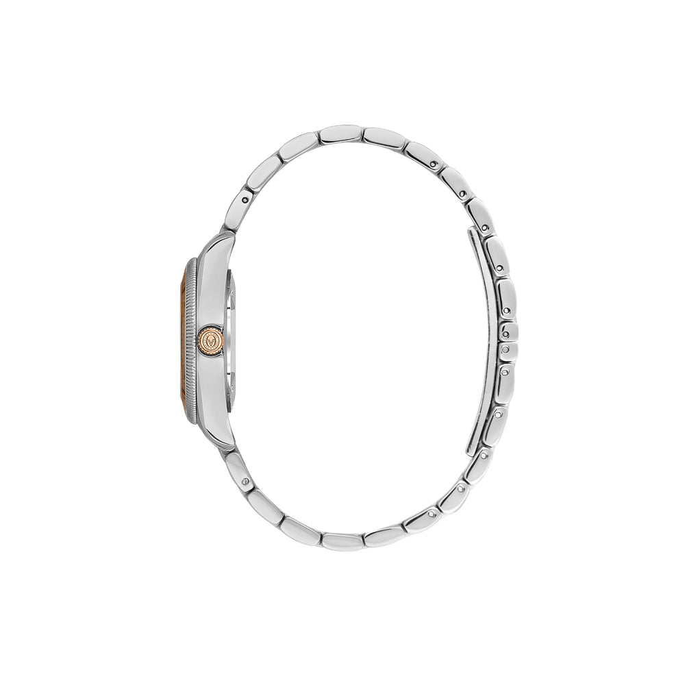 Valentino Orlandi Silver and Rose Gold Stainless Steel Watch for Women VO.4.10008-6