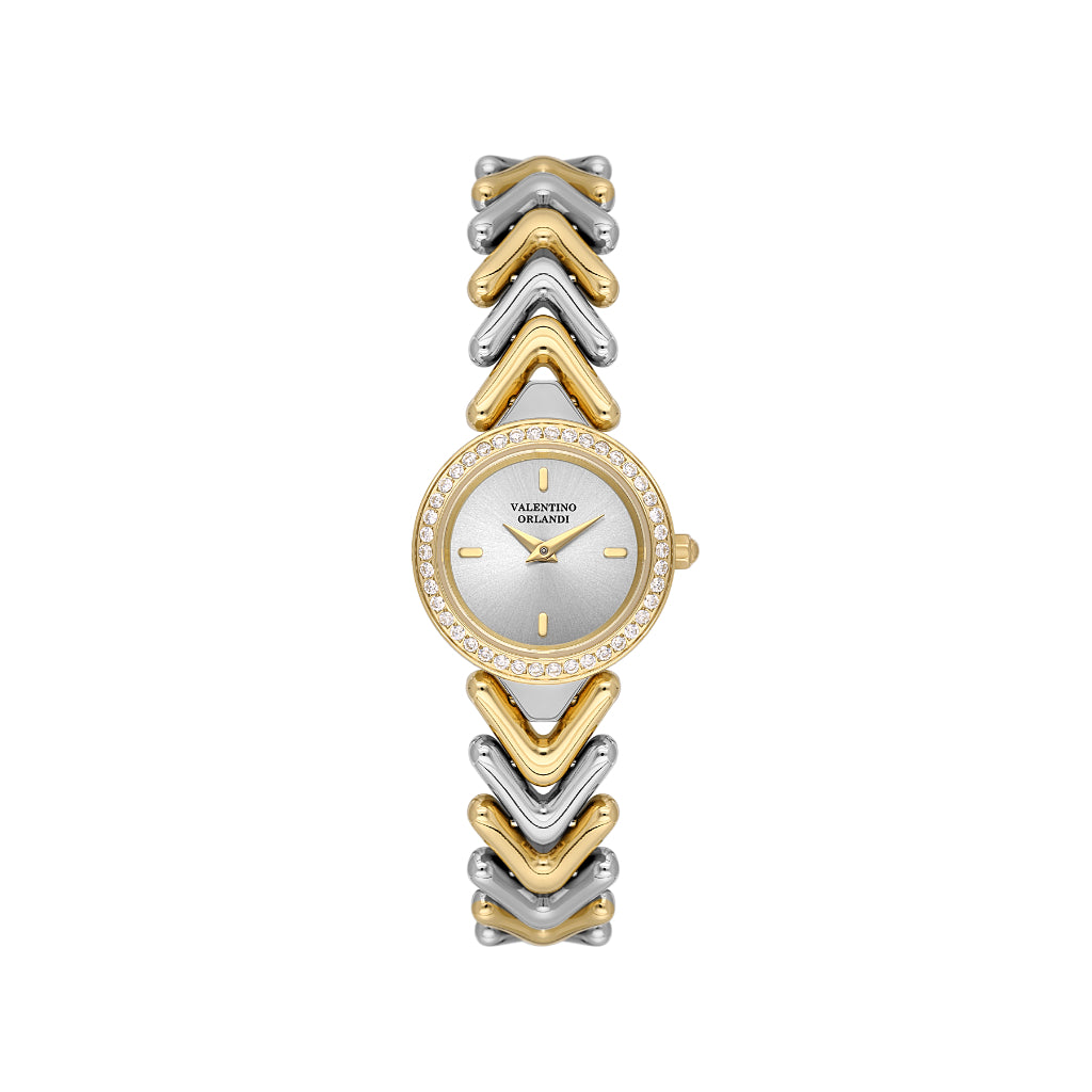 Valentino Orlandi Silver and Gold Stainless Steel Watch for Women VO.4.10009-2