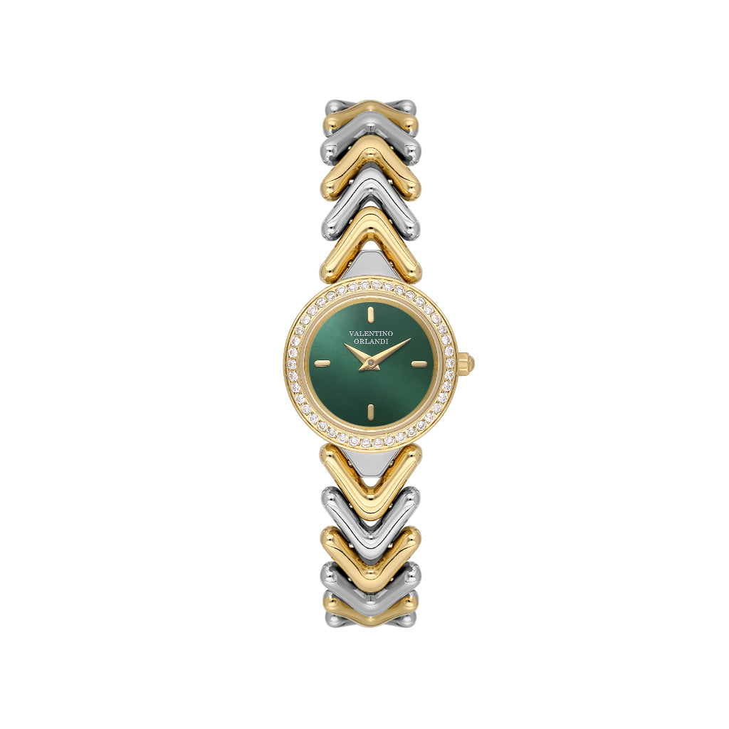 Valentino Orlandi Silver and Gold Stainless Steel Watch for Women VO.4.10009-5