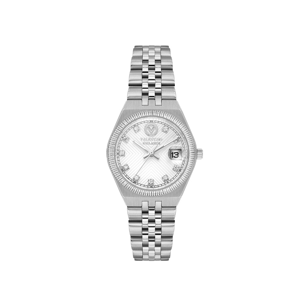 Valentino Orlandi Silver Stainless Steel Watch for Women VO.4.10010-1