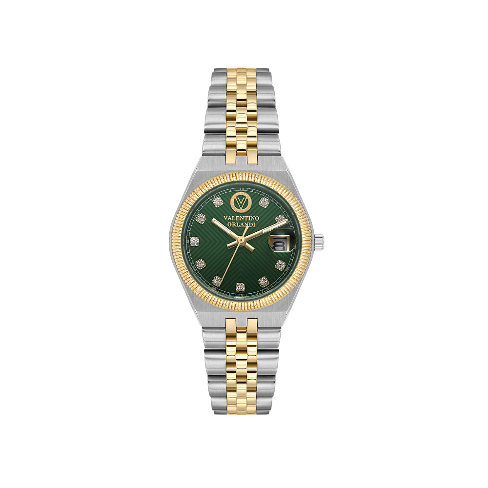 Valentino Orlandi Silver and Gold Stainless Steel Watch for Women VO.4.10010-4
