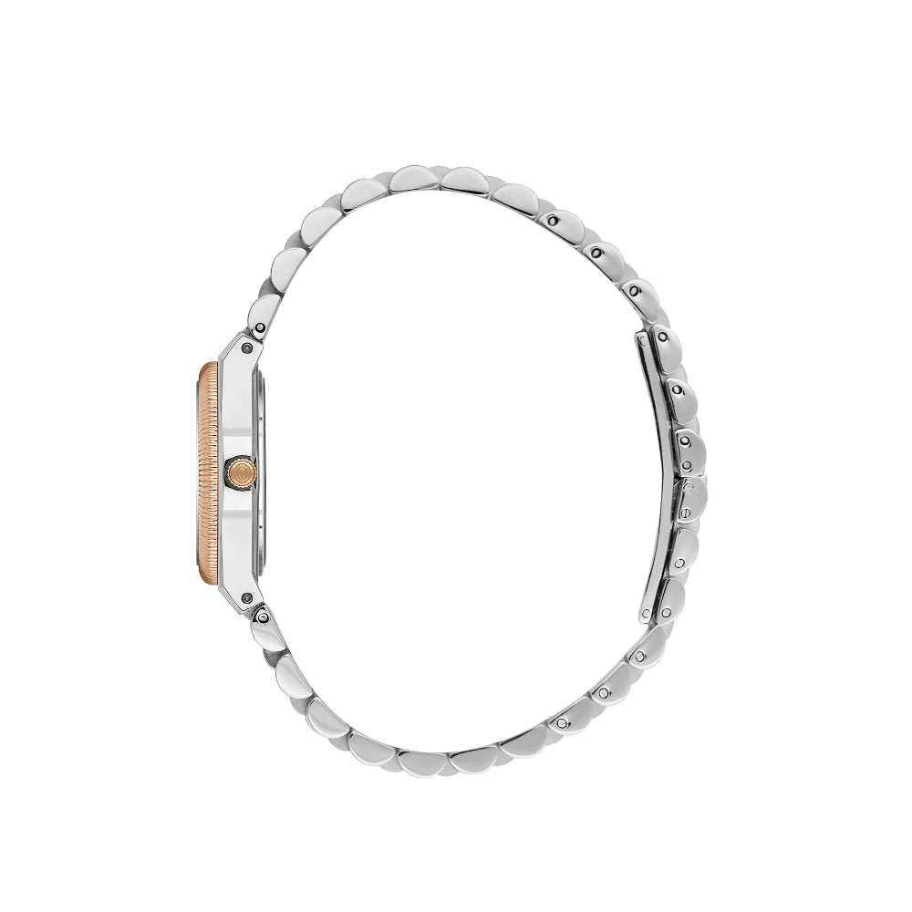 Valentino Orlandi Silver and Rose Gold Stainless Steel Watch for Women VO.4.10010-5